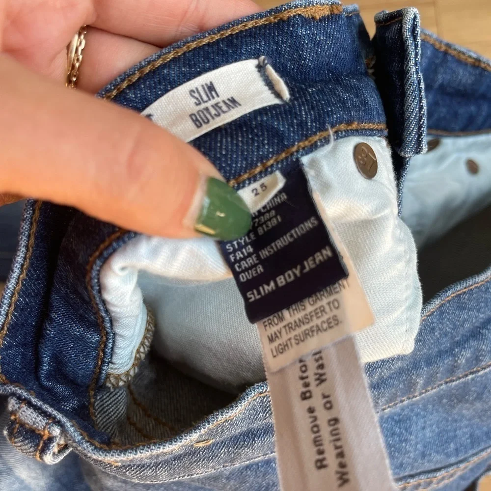 Madewell Slim Boyfriend Jeans Medium Wash - Picture 8 of 8